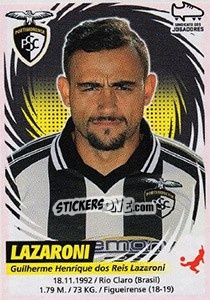 Sticker Lazaroni - Futebol 2018-2019 n. 196 - Panini