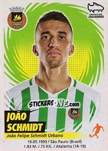 Sticker João Schmidt - Futebol 2018-2019 n. 252 - Panini