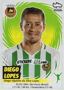 Cromo Diego Lopes - Futebol 2018-2019 n. 255 - Panini