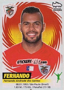 Sticker Fernando - Futebol 2018-2019 n. 274 - Panini