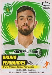 Sticker Bruno Fernandes - Futebol 2018-2019 n. 286 - Panini