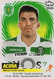 Sticker Marcos Acuña - Futebol 2018-2019 n. 287 - Panini