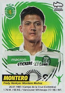 Cromo Fredy Montero - Futebol 2018-2019 - Panini