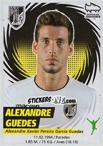 Figurina Alexandre Guedes - Futebol 2018-2019 n. 324 - Panini