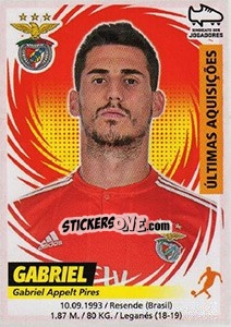 Sticker Gabriel (Benfica) - Futebol 2018-2019 n. 392 - Panini