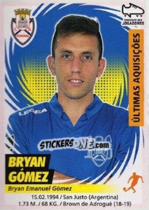 Cromo Bryan Gómez (Feirense) - Futebol 2018-2019 - Panini