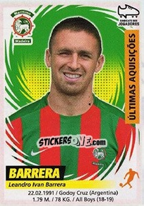 Figurina Barrera (Marítimo) - Futebol 2018-2019 - Panini