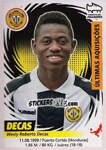 Sticker Decas (Nacional) - Futebol 2018-2019 n. 402 - Panini