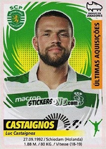 Sticker Luc Castaignos (Sporting) - Futebol 2018-2019 n. 419 - Panini