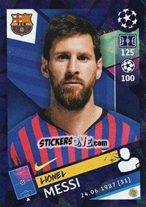 Sticker Lionel Messi - UEFA Champions League 2018-2019 n. 5 - Topps