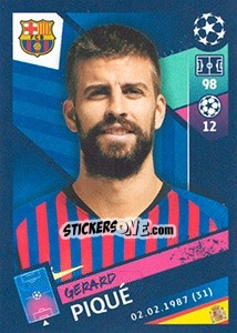 Sticker Gerard Piqué - UEFA Champions League 2018-2019 n. 9 - Topps