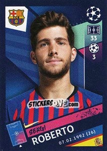 Sticker Sergi Roberto - UEFA Champions League 2018-2019 - Topps
