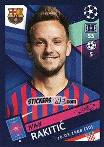 Sticker Ivan Rakitic - UEFA Champions League 2018-2019 n. 17 - Topps