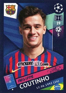 Sticker Philippe Coutinho - UEFA Champions League 2018-2019 n. 18 - Topps