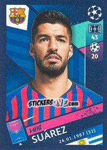 Sticker Luis Suárez - UEFA Champions League 2018-2019 - Topps