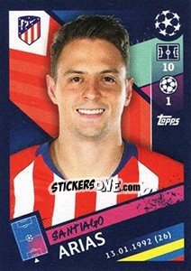 Sticker Santiago Arias - UEFA Champions League 2018-2019 n. 28 - Topps