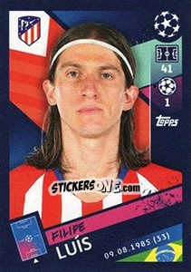 Figurina Filipe Luís - UEFA Champions League 2018-2019 - Topps