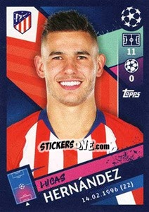 Sticker Lucas Hernández - UEFA Champions League 2018-2019 - Topps