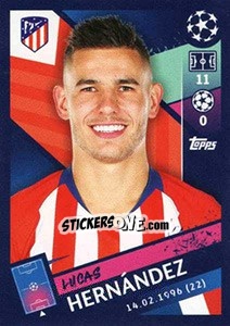 Sticker Lucas Hernández - UEFA Champions League 2018-2019 n. 32 - Topps