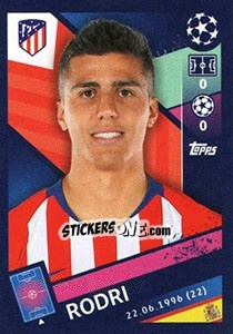 Sticker Rodri - UEFA Champions League 2018-2019 n. 33 - Topps