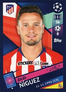 Sticker Saúl Ñíguez - UEFA Champions League 2018-2019 n. 34 - Topps
