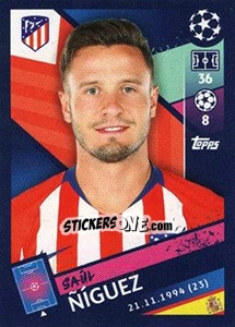 Figurina Saúl Ñíguez - UEFA Champions League 2018-2019 - Topps