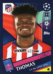 Sticker Thomas Partey - UEFA Champions League 2018-2019 n. 36 - Topps