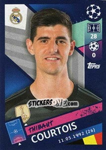 Sticker Thibaut Courtois - UEFA Champions League 2018-2019 n. 45 - Topps