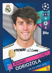 Sticker Álvaro Odriozola - UEFA Champions League 2018-2019 n. 50 - Topps
