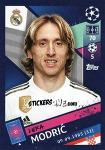 Sticker Luka Modric - UEFA Champions League 2018-2019 n. 53 - Topps