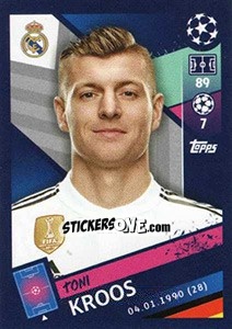 Sticker Toni Kroos - UEFA Champions League 2018-2019 n. 54 - Topps