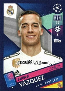 Sticker Lucas Vázquez - UEFA Champions League 2018-2019 - Topps