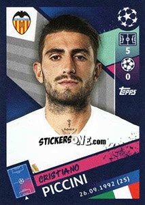 Sticker Cristiano Piccini - UEFA Champions League 2018-2019 n. 65 - Topps