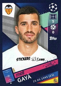 Figurina José Gayà - UEFA Champions League 2018-2019 - Topps