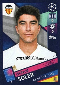 Sticker Carlos Soler - UEFA Champions League 2018-2019 n. 74 - Topps