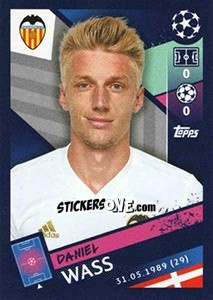 Sticker Daniel Wass - UEFA Champions League 2018-2019 n. 75 - Topps