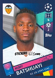 Sticker Michy Batshuayi - UEFA Champions League 2018-2019 n. 76 - Topps