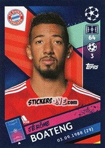 Sticker Jérôme Boateng - UEFA Champions League 2018-2019 n. 86 - Topps
