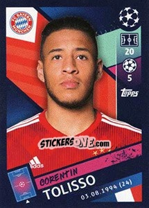 Sticker Corentin Tolisso - UEFA Champions League 2018-2019 n. 90 - Topps