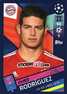 Sticker James Rodríguez - UEFA Champions League 2018-2019 n. 93 - Topps