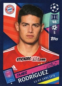 Sticker James Rodríguez - UEFA Champions League 2018-2019 - Topps