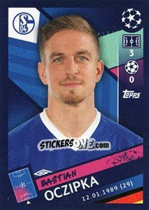 Sticker Bastian Oczipka - UEFA Champions League 2018-2019 n. 102 - Topps