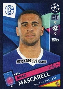 Sticker Omar Mascarell - UEFA Champions League 2018-2019 n. 107 - Topps
