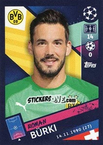 Sticker Roman Bürki - UEFA Champions League 2018-2019 n. 140 - Topps