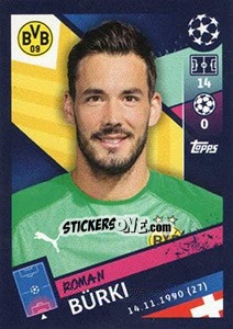 Sticker Roman Bürki - UEFA Champions League 2018-2019 - Topps