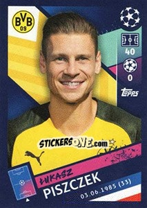 Sticker Lukasz Piszczek - UEFA Champions League 2018-2019 - Topps