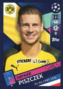Sticker Lukasz Piszczek - UEFA Champions League 2018-2019 n. 144 - Topps