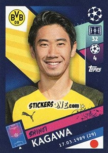 Sticker Shinji Kagawa - UEFA Champions League 2018-2019 - Topps