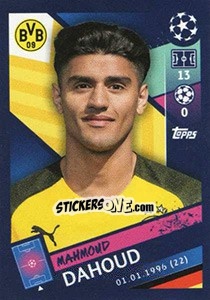 Sticker Mahmoud Dahoud - UEFA Champions League 2018-2019 n. 152 - Topps
