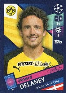 Sticker Thomas Delaney - UEFA Champions League 2018-2019 n. 153 - Topps